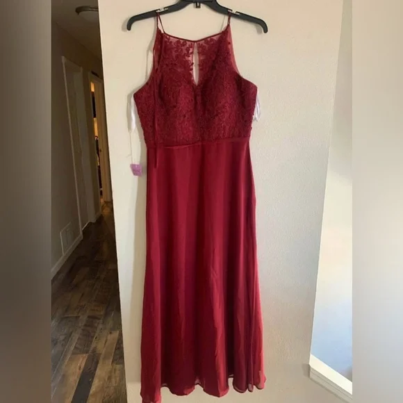 DaVinci | Dresses | Davinci Bridesmaids Deep Red Dress | Poshmark
